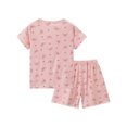 thumbnail image 5 of WIBACKER 3-12Y Girls Loose Pajamas for Little & Big Girls 2PC Set Thin Sleepwear Summer Short Sleeve Jammies - Butterfly, 5 of 9
