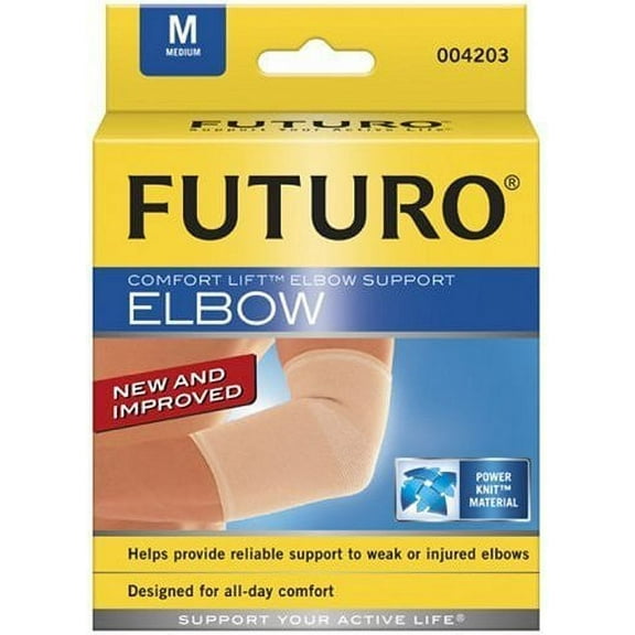 Futuro Comfort Lift Breathable Elbow Support, Beige, Large, 1 Count
