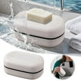 thumbnail image 1 of Bathroom Products Soap with Lid Double Soap Travel Holder Portable Drain Storage for Home Use Ideal for Kitchen and Dormitory Versatile Soap Rack for Travel and Everyday Use, 1 of 6