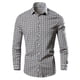 thumbnail image 1 of Blusa y camisa de manga larga con cuello vuelto para hombre, blusa informal de moda con estampado de cuello vuelto y botones, blusa de manga larga para hombre, 1 of 3