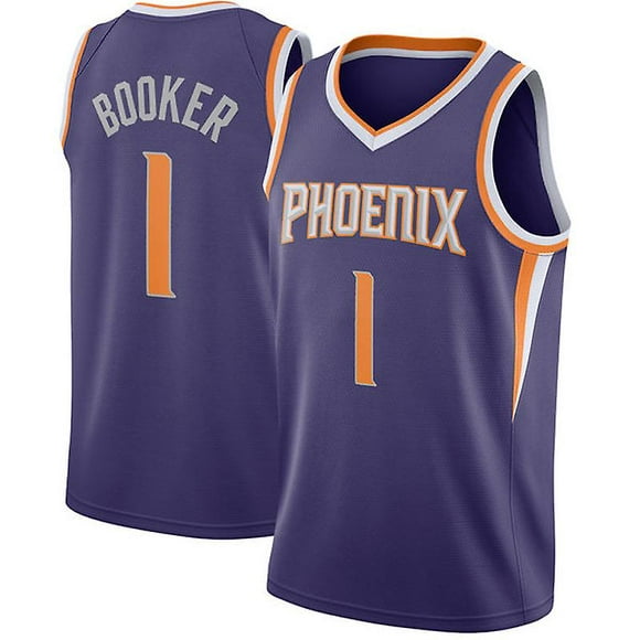 Phoenix Suns Jersey Booker Violet No. 1 Maillot de Basket-Ball