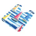 thumbnail image 7 of Yayeee Bath Rug for Bathroom Floor Non Slip Contour Fluffy Soft Absorbent Mat, 20"x24", Green Sailboats, 7 of 7