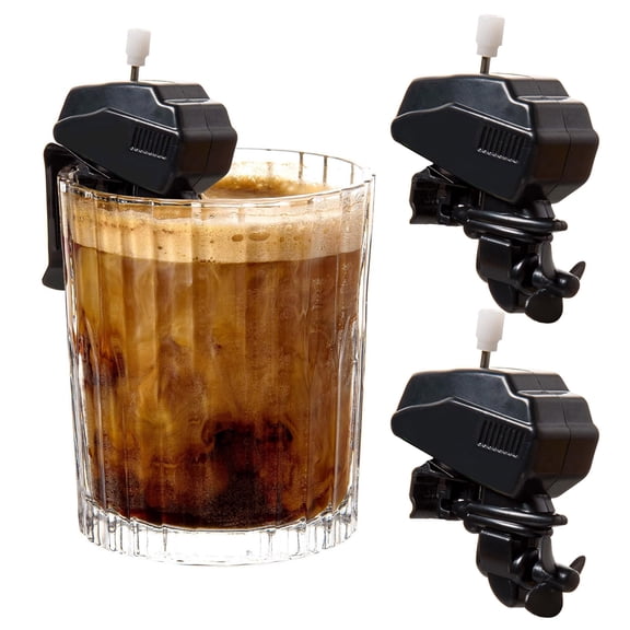 Dserhfy Boat Motor Coffee Stirrer Mug Attachment Coffee Mixer with Stainless Steel Clip Propeller Penetrates Deeply for Thorough Mixing Gift for Coffee Lovers