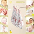 thumbnail image 3 of Japanese Cherry Flowers Baby Muslin Washcloths Soft Absorbent Face Towel, Spring Flower Branch Burp Cloths Cotton Bath Wipes 5 Pack Infant Wash Cloth for Newborn Boys Girls 12x12 inches, 3 of 7