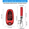 thumbnail image 4 of Key Fob Cover Compatible with Hyundai Sonata Santa Fe Tucson 2020-2023 7 Button TPU Keychain Case Holder Protector,B:red, 4 of 6