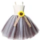 thumbnail image 2 of Vestido de tutú de arpillera con girasoles para niñas, color marrón marfil, para desfiles de princesas, bodas, fiestas de Halloween, disfraz de espantapájaros, 2 of 5