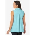 thumbnail image 2 of Jessica London Women's Plus Size Stretch Cotton Poplin Sleeveless Shirt, 2 of 3