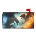 thumbnail image 3 of Fotbe Red And Blue Flame Wave Dragon Mailbox Covers Post Letter Box Cover Garden Decor Standard Size-25.5x21 in, 3 of 9