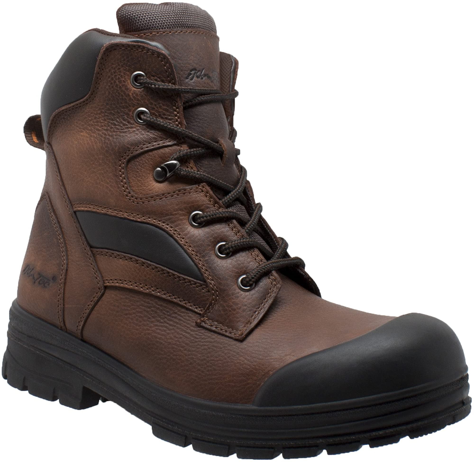 Ad Tec Mens 8 Work Boots with Composite Toe, Slip Resistant, Leather