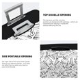 thumbnail image 3 of Fotbe Black White Music Funda Protectora para Equipaje, Antirrayones y Resistente a la Suciedad, Compatible con Maletas de 18 a 32 Pulgadas-Small, 3 of 7
