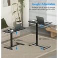thumbnail image 2 of Bureau Debout Mobile Réglable avec Roues Dissimulées, Table d'Appoint en Forme de C pour Chevet et Canapé, Bureau Portable pour Ordinateur Portable au-Dessus du Lit pour Hôpital, Maison, Bureau, 2 of 9