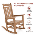 thumbnail image 2 of Outdoor Patio Rocking Chair, Brown Garden Porch Rocker, Weather Resistant Finish, 2 of 7