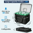 thumbnail image 2 of OPUX Cooler Bag, 60 Cans Insulated Soft Collapsible Portable Cooler, Soft Sided Leakproof Cooler for Beach Camping with Shoulder Strap, Ice Chest for Travel Road Trip Picnic, Black, 2 of 9