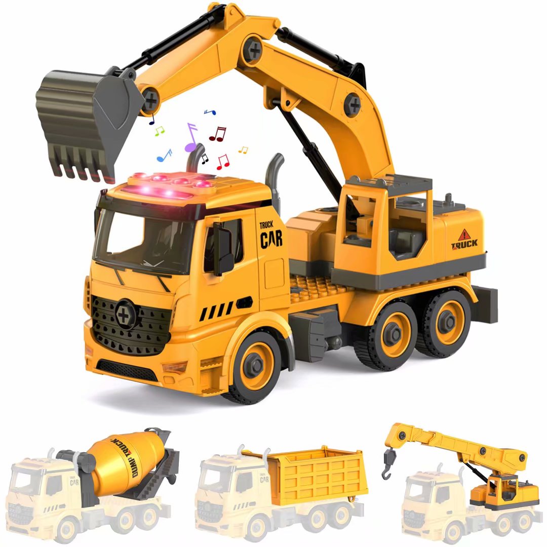 Diecast Metal Construction Trucks, Heavy Metal Excavator and Dump Truck, Free Wheeler Die Cast Construction Toys - image 1 of 7