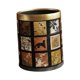 thumbnail image 3 of Cubo de basura redondo con tapa abierta, 10 L, decorativo, elegante, para el hogar Pintura de oro, 3 of 9