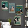 thumbnail image 4 of Placa Metal Vintage Gato Pintura Hierro Rectangular Bar para El Art20x30cm 8 Uds., 4 of 9