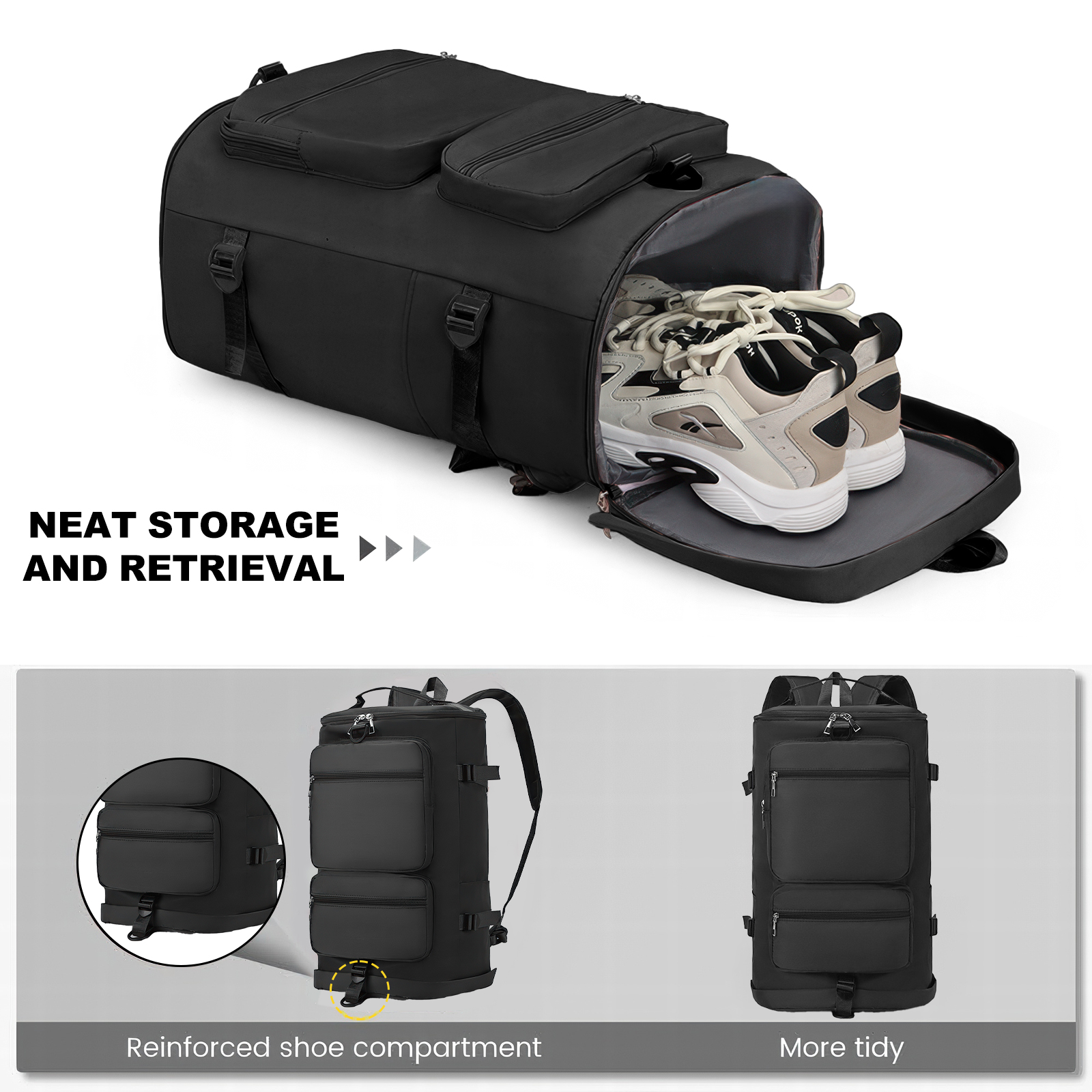 Gynky Waterproof Duffle Gym Bag with Shoe Compartment photo 8