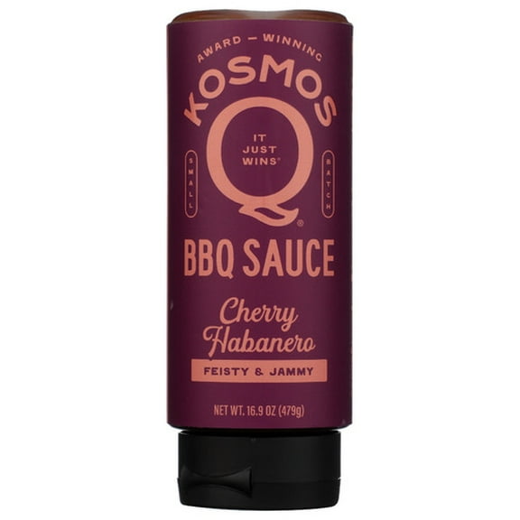 Pack of 6 Kosmos Q Cherry Habanero BBQ Sauce 15.5 oz