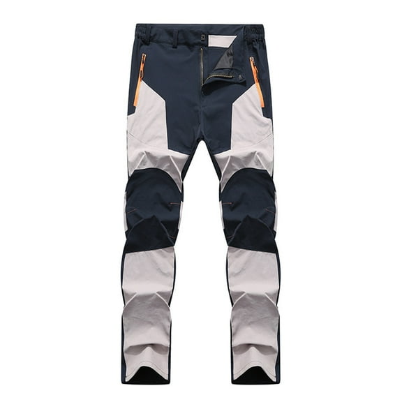 ANINEO Fashion Men Work Trousers Slim Straight Leg Snow Pants Solid Color Leisure Male Slacks