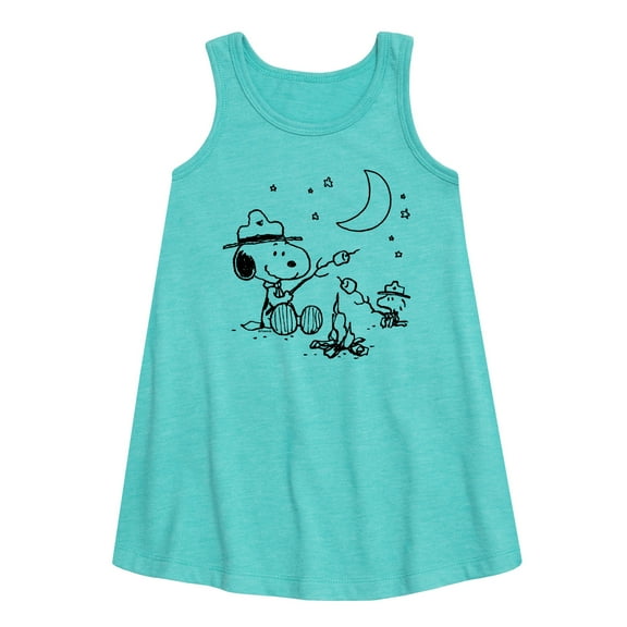 Peanuts - Snoopy Camping - Toddler and Youth Girls A-line Dress