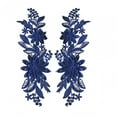 thumbnail image 2 of 2 apliques de encaje, adornos de encaje, parches de encaje, apliques de flores bordadas para coser Azul oscuro, 2 of 9