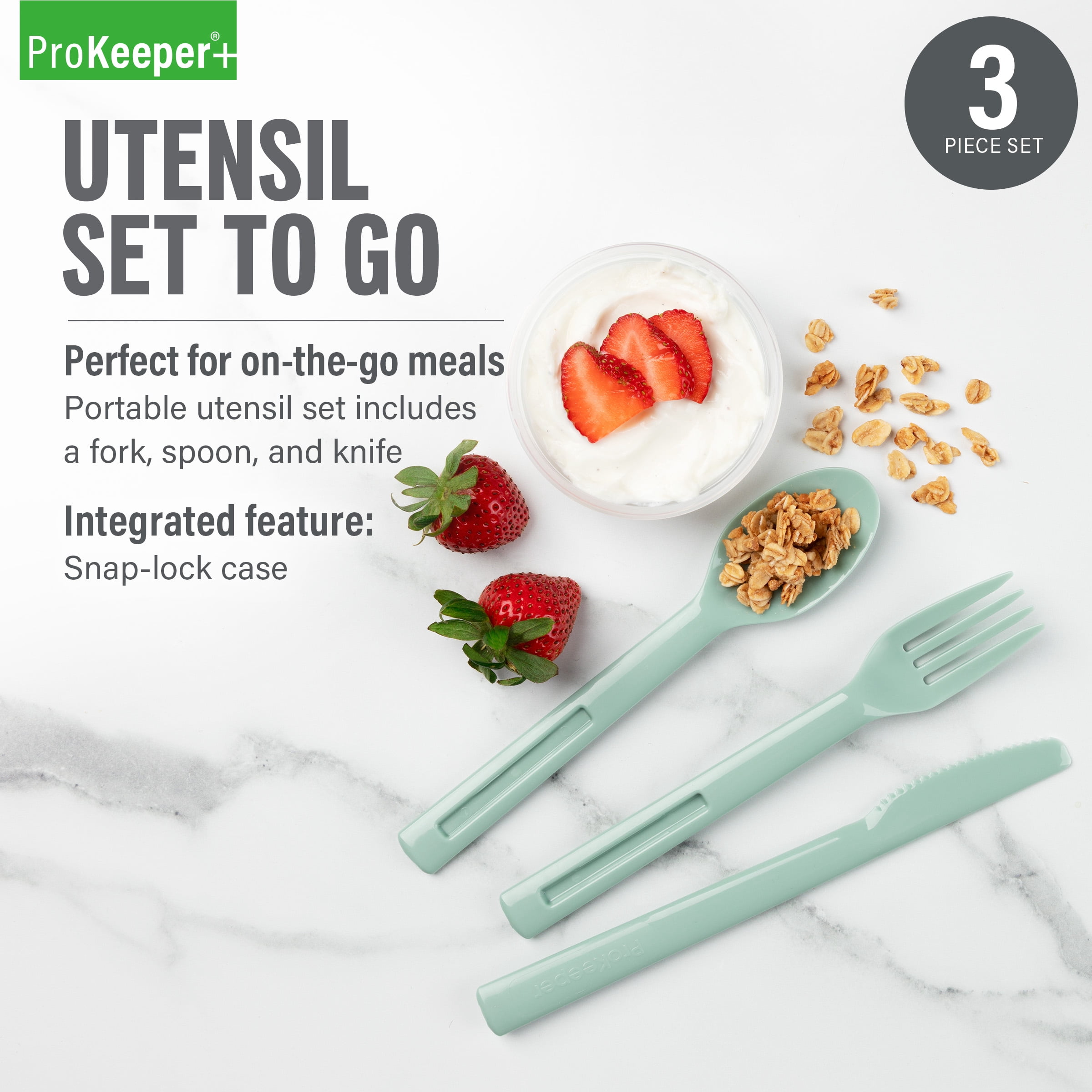 ProKeeper+ Utensil Set with Travel Carrying Case