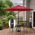 thumbnail image 6 of Pure Garden 9FT Outdoor Vented Patio Umbrella with Easy Crank (Red), 6 of 9