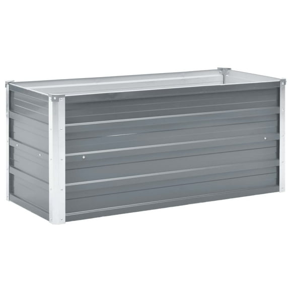 vidaXL Jardinière Surélevée de Jardin en Acier Galvanisé 100x40x45 cm Gris
