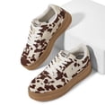 thumbnail image 6 of LUCKY STEP Womens Platform Fashion Sneakers Thick Sole Suede Faux Leather Casual Shoes,Brown Cow Print, 6 of 6