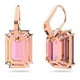 thumbnail image 4 of Aretes Millenia Swarovski, Talla octogonal, Rosas, Baño tono oro rosa 5619502, 4 of 4
