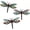 Mexican Color, variant on Metal Dragonfly Outdoor Wall Decor,Patio Fenxce Wall Art,Hanging Decorations for Living Room,Bedroom,3 Pack