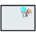 thumbnail image 2 of PinPix 30x22 Custom Cork Bulletin Board Peaks Modern Pattern White Navy Poster Board Has a Fabric Style Canvas Finish, Framed in Peaks Modern Pattern White Navy, by ArtToFrames (PinPix-1797), 2 of 6