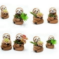 thumbnail image 6 of Succulent Planter Cute Resin Planter Xmas Gift Sloth Flower Plant Holder Halloween Christmas Decoration (Sloth), 6 of 10
