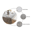 Rustic Lattice Tablecloth Cotton Linen Square Table Cloths for Kitchen