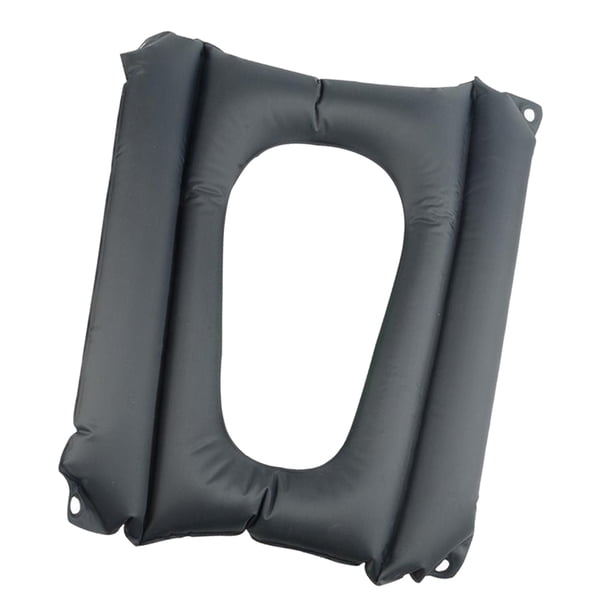 Cojín inflable para asiento, dolor de hemorroides, presión, gris oscuro, como se describe Gris profundo