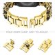 thumbnail image 3 of Gold Black Leather Gold Chain, Double Row Metal Strap for Women Compatible with Apple Watch Band 42mm 44mm 45mm, iWatch Series 8/7/6/5/4/3/2/1/SE Stainless Steel Strap ( 2022/2020), 3 of 5