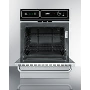 24 Wide Gas Wall Oven, stainless steel/black