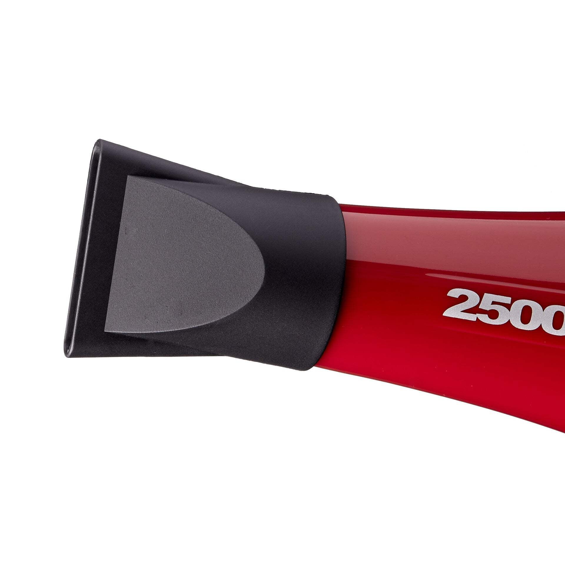 RED by KISS 2500 Ceramic Turbo Hair Blow Dryer – Professional AC Motor with 25% More Airflow, 3 Heat/3 Speed Settings, Quiet Long-Life Design, Includes 3 Bonus Styling Attachments