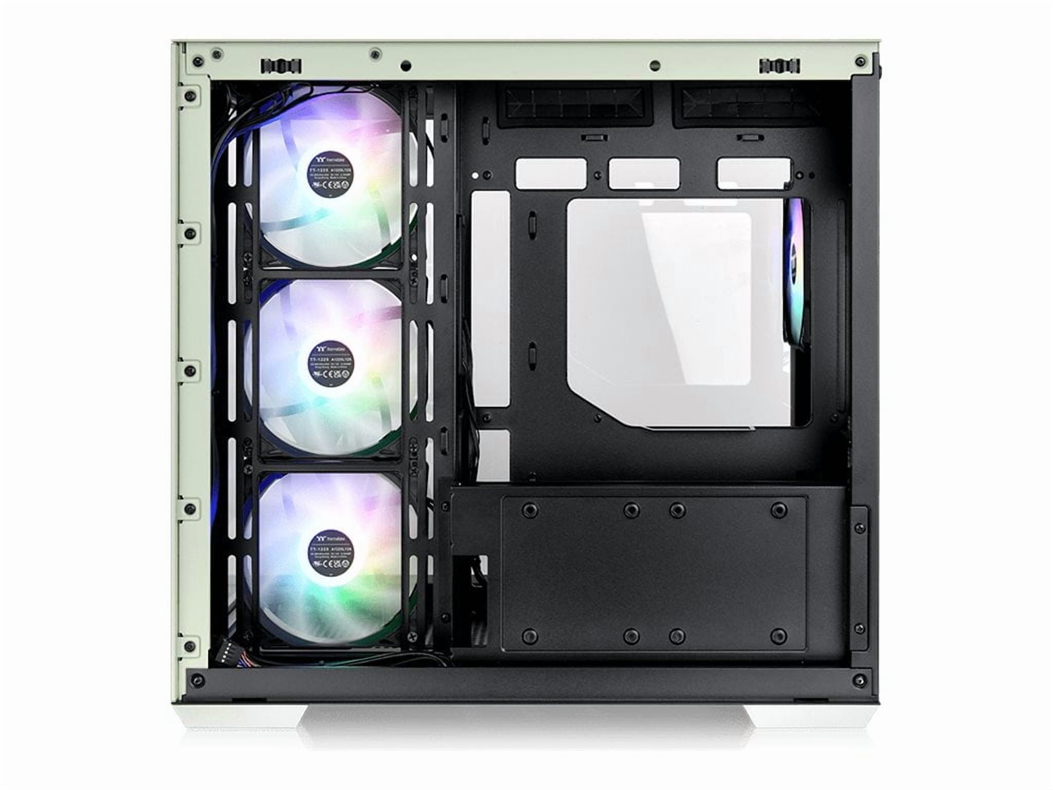 Thermaltake View 380 TG ARGB Matcha Green ATX Case; 4x120mm ARGB Fans Included; Supports Hidden-Connector Motherboard; Front & Side Dual Tempered Glass Panel; CA-1Z2-00M1WN-00; 3 Year Warranty