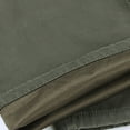 thumbnail image 7 of Herrnalise Men's Joggers Cargo Pants Solid Pure Cotton Elastic Waist Straight Barrel Trousers Ripped Denim Pants for Men For Army Green,XL, 7 of 7