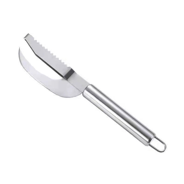Pisexur Batería de cocina Raspador de escamas de acero inoxidable, multifuncional, para cocina y hogar. para la cocina del hogar