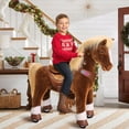 thumbnail image 2 of PonyCycle Brown Pony Ride on Horse Size 4 Plush Toy for Children Ages 4–7, Indoor Outdoor Rocking Horse, Birthday Gift Advanced Model Y474, 2 of 9