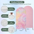 thumbnail image 3 of Rainbow Color Arch Backdrop Cover, Spandex Fitted Wedding Arch Cover, Fantasy Colorful Ombre Swirl Round Top Stand Covers for Birthday Ceremony Bridal Shower Party Decor 4x1.65 Ft, 3 of 9