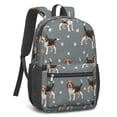 thumbnail image 2 of Beagle and Dog Paw Print Gray 17" School Backpacks for Teens,Waterproof Oxford Fabric,S-Shape Padded Straps for School,Travel,Hiking,Camping, 2 of 6