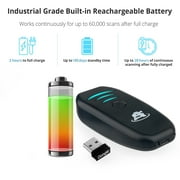 ScanAvenger SA1100 Mini Wireless Barcode Scanner - Bluetooth, Rechargeable 1D/2D Handheld QR Scanner