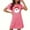 Hot Pink, variant on Fazvaoo Christmas Nightgowns for Women Short Sleeve Short Nightdress(Black,Size S-XXL)