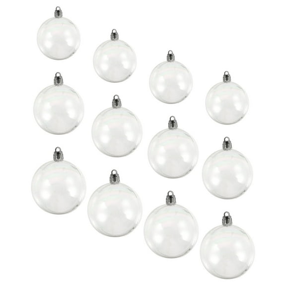 TEHAUX Christmas Tree Decorations Transparent Pendant Ornaments Set of 12 Holiday Hanging Ornaments for Xmas Tree