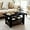 Dark Walnut, variant on Modern Coffee Table with Storage, Wood Coffee Table for Living Room, 2-Tier Center Table for Large or Small Spaces Apartment Home Office Brown/Black.