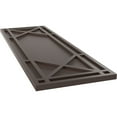thumbnail image 6 of Ekena Millwork 15"W x 49"H True Fit PVC Bungalow Fixed Mount Shutters, Raisin Brown (Per Pair - Hardware Not Included), 6 of 7