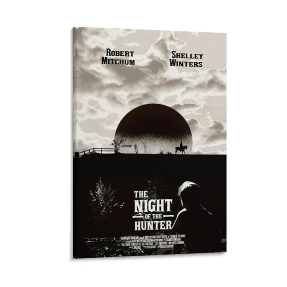 The Night of The Hunter Movie Poster Wall Art Picture Painting Poster Canvas Print Posters Artworks Bedroom Living Room Decor 12x18inch(30x45cm)